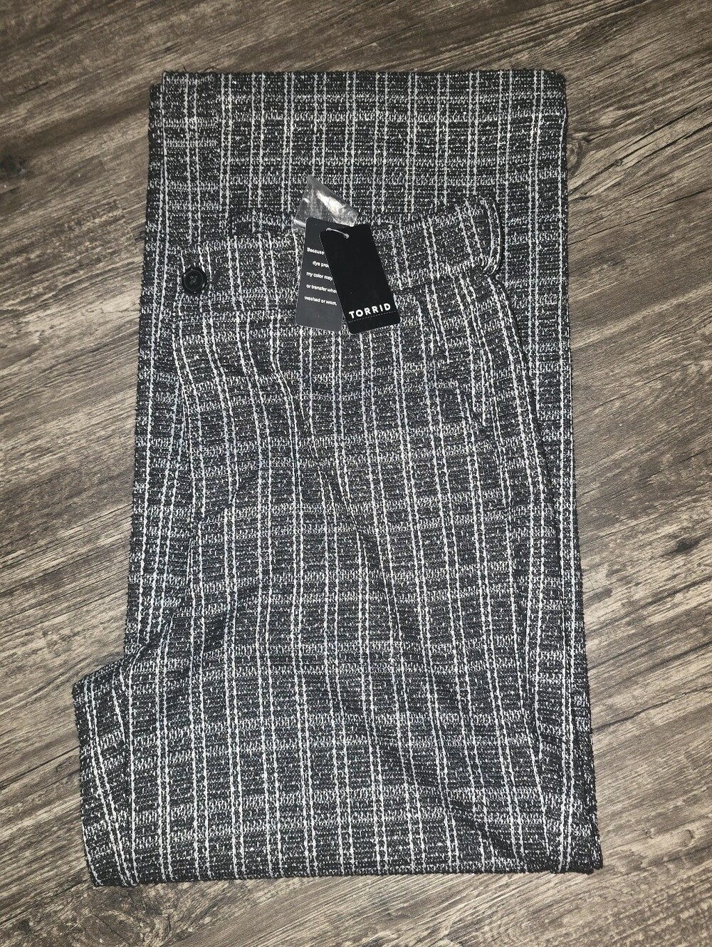 Torrid Metallic Plaid Stretch Knit Pants 10 Regular